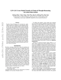 L2V-CoT: Cross-Modal Transfer of Chain-of-Thought Reasoning via Latent Intervention