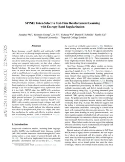 SPINE: Token-Selective Test-Time Reinforcement Learning with Entropy-Band Regularization