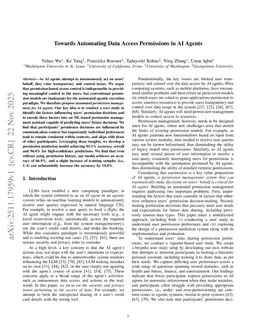 Towards Automating Data Access Permissions in AI Agents