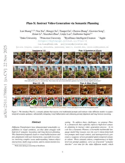 Plan-X: Instruct Video Generation via Semantic Planning