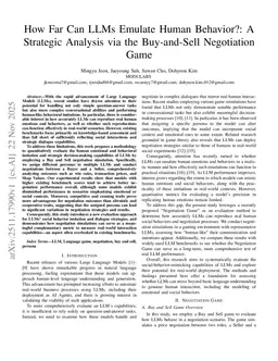 How Far Can LLMs Emulate Human Behavior?: A Strategic Analysis via the Buy-and-Sell Negotiation Game