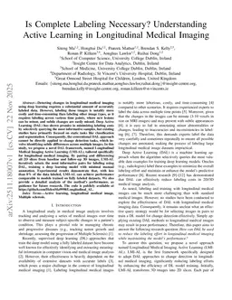 Is Complete Labeling Necessary? Understanding Active Learning in Longitudinal Medical Imaging