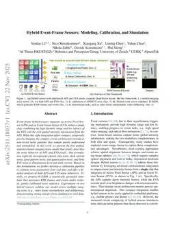 Hybrid Event Frame Sensors: Modeling, Calibration, and Simulation
