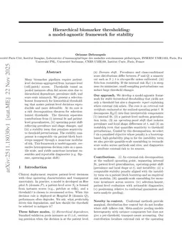 Hierarchical biomarker thresholding: a model-agnostic framework for stability