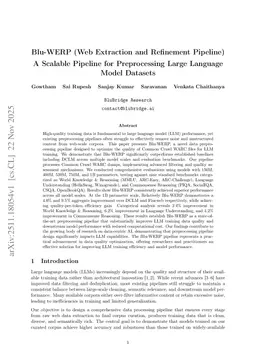 Blu-WERP (Web Extraction and Refinement Pipeline): A Scalable Pipeline for Preprocessing Large Language Model Datasets