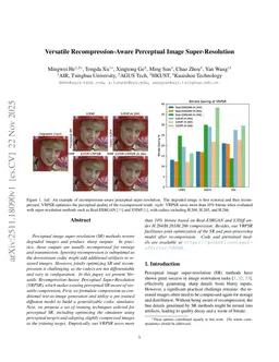 Versatile Recompression-Aware Perceptual Image Super-Resolution