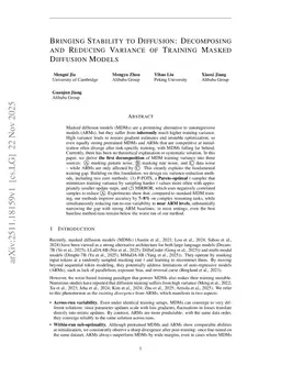 Bringing Stability to Diffusion: Decomposing and Reducing Variance of Training Masked Diffusion Models