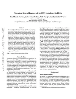 Towards a General Framework for HTN Modeling with LLMs