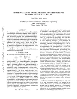 Sparse Polyak with optimal thresholding operators for high-dimensional M-estimation