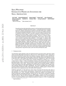 SkillWrapper: Generative Predicate Invention for Skill Abstraction