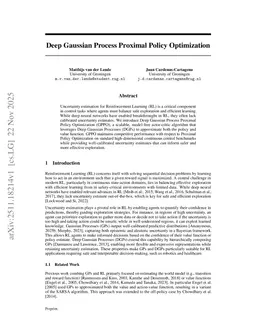 Deep Gaussian Process Proximal Policy Optimization