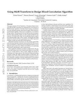 Using MLIR Transform to Design Sliced Convolution Algorithm