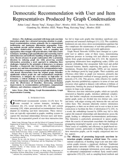 Democratic Recommendation with User and Item Representatives Produced by Graph Condensation