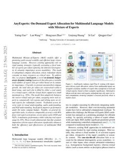 AnyExperts: On-Demand Expert Allocation for Multimodal Language Models with Mixture of Expert
