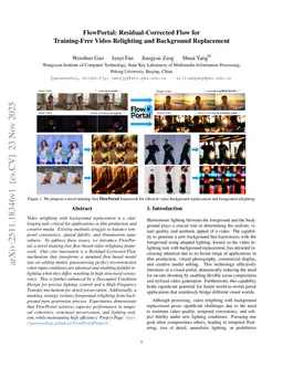 FlowPortal: Residual-Corrected Flow for Training-Free Video Relighting and Background Replacement