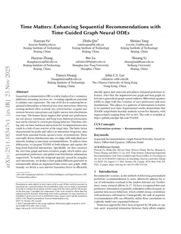 Time Matters: Enhancing Sequential Recommendations with Time-Guided Graph Neural ODEs