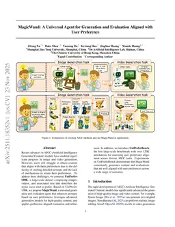 MagicWand: A Universal Agent for Generation and Evaluation Aligned with User Preference