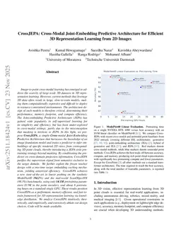 CrossJEPA: Cross-Modal Joint-Embedding Predictive Architecture for Efficient 3D Representation Learning from 2D Images
