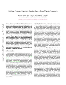 LLMs as Firmware Experts: A Runtime-Grown Tree-of-Agents Framework