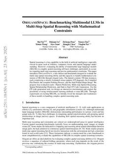 ORIGAMISPACE: Benchmarking Multimodal LLMs in Multi-Step Spatial Reasoning with Mathematical Constraints
