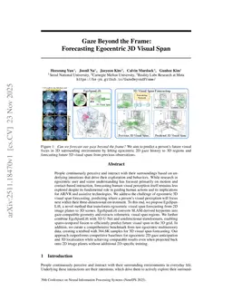 Gaze Beyond the Frame: Forecasting Egocentric 3D Visual Span