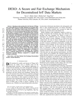DEXO: A Secure and Fair Exchange Mechanism for Decentralized IoT Data Markets