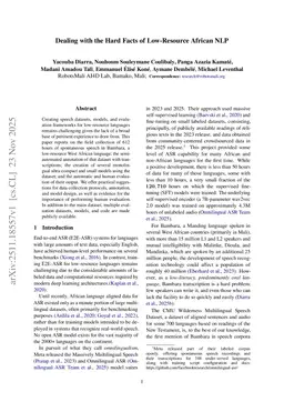 Dealing with the Hard Facts of Low-Resource African NLP