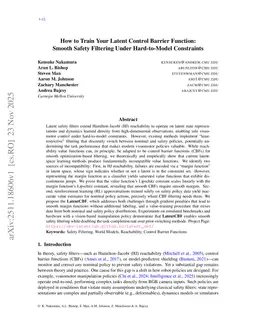 How to Train Your Latent Control Barrier Function: Smooth Safety Filtering Under Hard-to-Model Constraints
