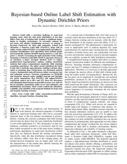 Bayesian-based Online Label Shift Estimation with Dynamic Dirichlet Priors
