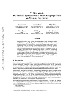 VLM in a flash: I/O-Efficient Sparsification of Vision-Language Model via Neuron Chunking
