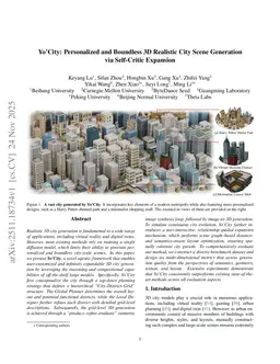 Yo'City: Personalized and Boundless 3D Realistic City Scene Generation via Self-Critic Expansion