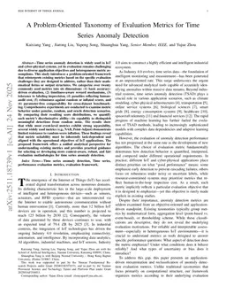A Problem-Oriented Taxonomy of Evaluation Metrics for Time Series Anomaly Detection