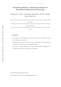 OceanForecastBench: A Benchmark Dataset for Data-Driven Global Ocean Forecasting