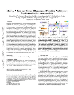 NEZHA: A Zero-sacrifice and Hyperspeed Decoding Architecture for Generative Recommendations