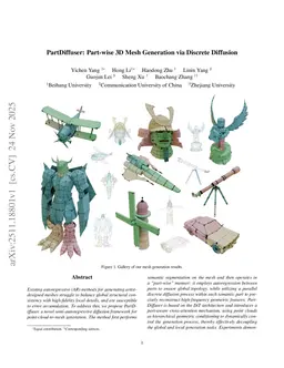 PartDiffuser: Part-wise 3D Mesh Generation via Discrete Diffusion