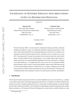 Uncertainty of Network Topology with Applications to Out-of-Distribution Detection