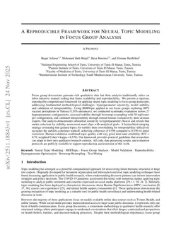 A Reproducible Framework for Neural Topic Modeling in Focus Group Analysis
