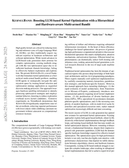KernelBand: Boosting LLM-based Kernel Optimization with a Hierarchical and Hardware-aware Multi-armed Bandit