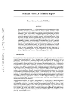 HunyuanVideo 1.5 Technical Report