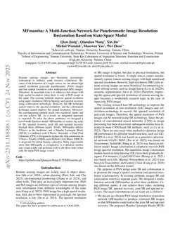 MFmamba: A Multi-function Network for Panchromatic Image Resolution Restoration Based on State-Space Model