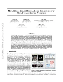 MetaDCSeg: Robust Medical Image Segmentation via Meta Dynamic Center Weighting