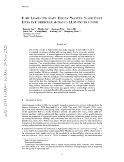 How Learning Rate Decay Wastes Your Best Data in Curriculum-Based LLM Pretraining