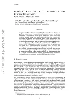 Learning What to Trust: Bayesian Prior-Guided Optimization for Visual Generation