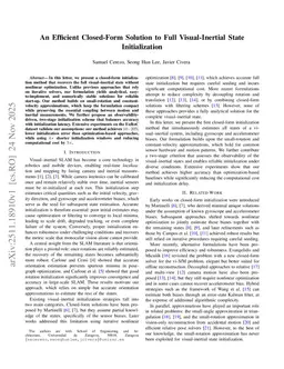 An Efficient Closed-Form Solution to Full Visual-Inertial State Initialization