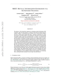 MIST: Mutual Information Via Supervised Training