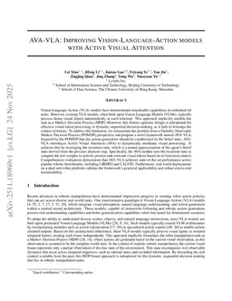 AVA-VLA: Improving Vision-Language-Action models with Active Visual Attention