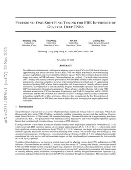 Peregrine: One-Shot Fine-Tuning for FHE Inference of General Deep CNNs