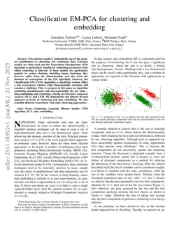 Classification EM-PCA for clustering and embedding