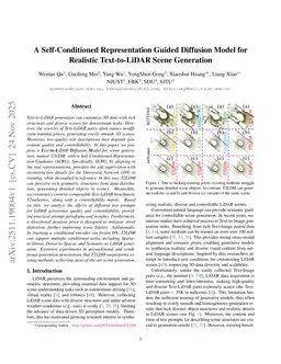 A Self-Conditioned Representation Guided Diffusion Model for Realistic Text-to-LiDAR Scene Generation