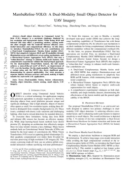 MambaRefine-YOLO: A Dual-Modality Small Object Detector for UAV Imagery